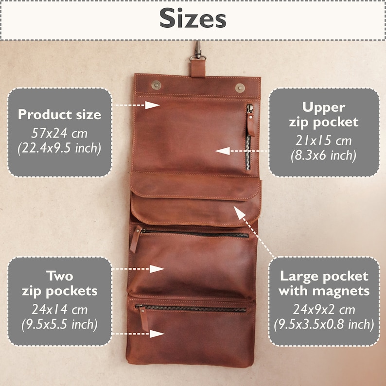 Hanging Toiletry Bag Menleather Hanging Wash Bagleather - Etsy