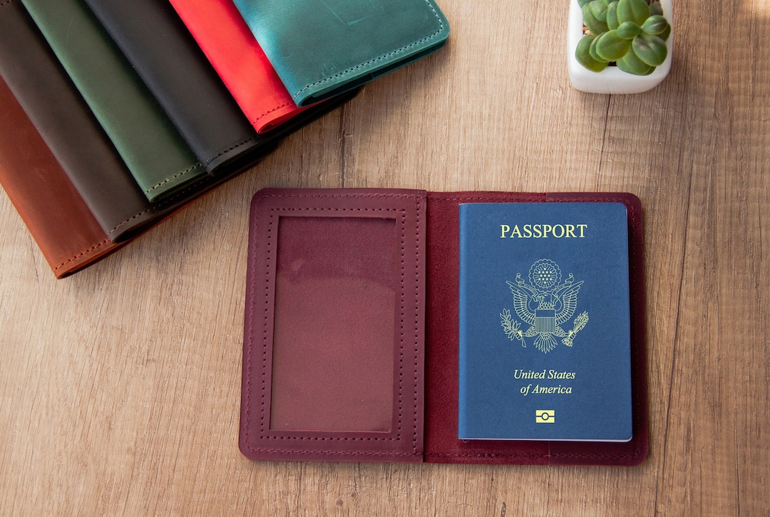 Monogrammed Passport Holder,leather Passport Holder,passport Cover