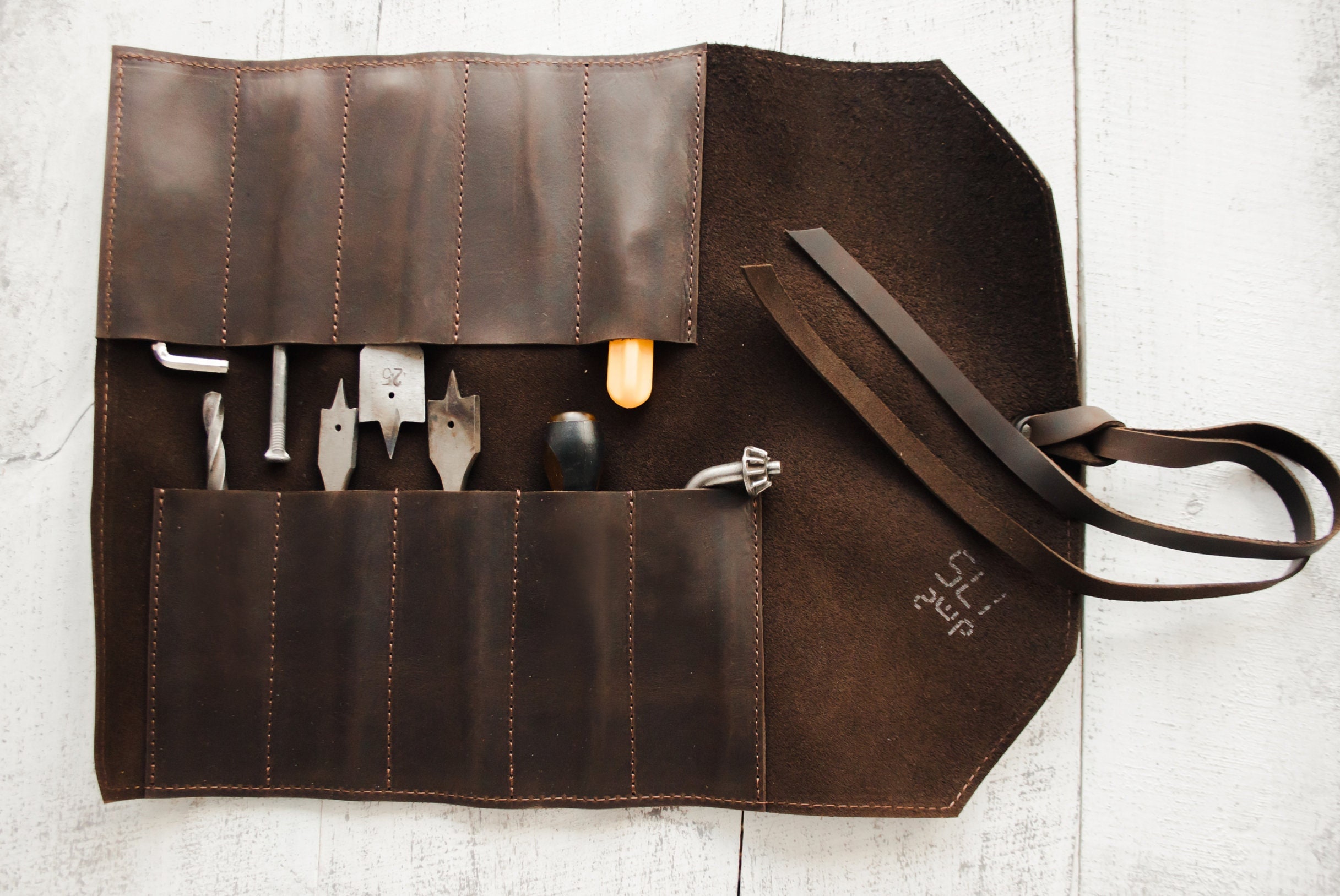 Leather Tool Roll Organizer