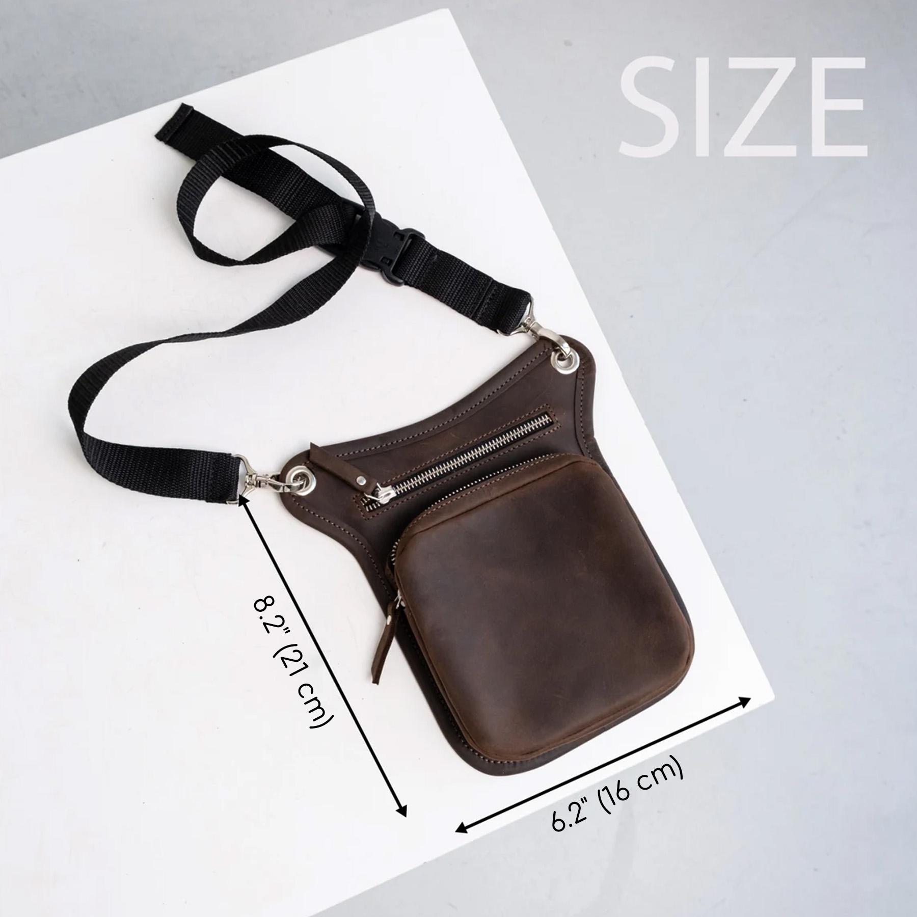 Borsa A Vita In Pelle Marrone Da Uomo – Tracolla, A Goccia, Per Viaggio E Tempo Libero
