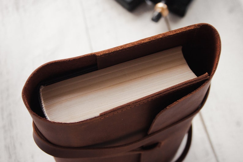 Personalized Leather Book Coverleather Book Cover Etsy