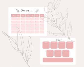 Plantilla de programación del calendario de enero