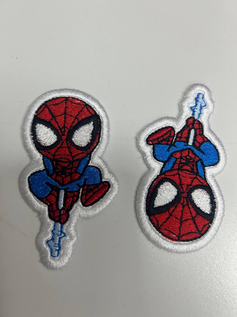 Embroidered Spider Man Patch Set, Cute 2026 Marvel Superhero Iron On Patch, Cartoon Spiderman Applique for Clothes Bags Hats, Gift for Fans image 6
