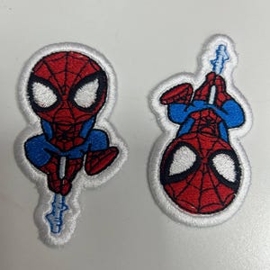 Embroidered Spider Man Patch Set, Cute 2026 Marvel Superhero Iron On Patch, Cartoon Spiderman Applique for Clothes Bags Hats, Gift for Fans image 5