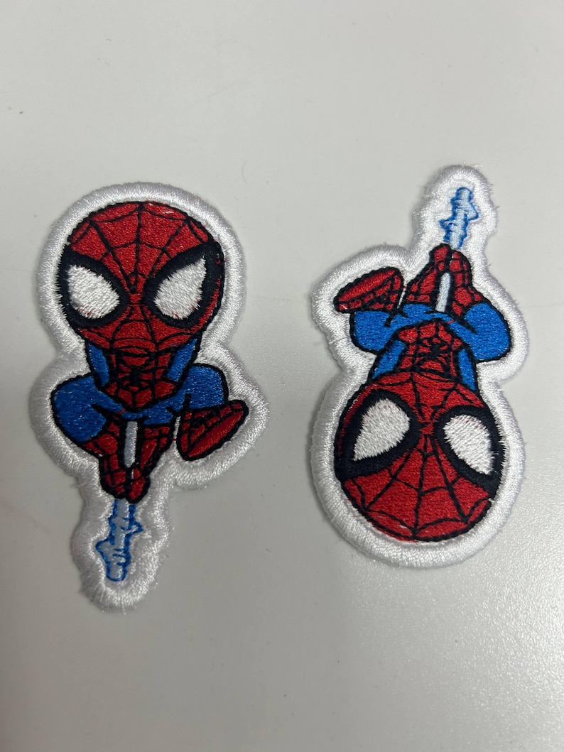 Embroidered Spider Man Patch Set, Cute 2026 Marvel Superhero Iron On Patch, Cartoon Spiderman Applique for Clothes Bags Hats, Gift for Fans image 5