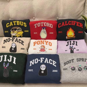 Vintage Anime Embroidered Sweatshirt, Anime Lover, Japan Manga Character Shirt, Gift For Fans ESH2236-2242