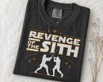 Revenge of the Sith Embroidered Comfort Colors T-Shirt, Star Wars 2026 Movie Tee, Disney Fan Shirt, Vintage Jedi Battle Graphic
