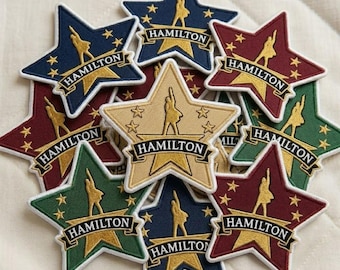 Hamilton Music Star Embroidered Patch, USA Broadway Iron On for Shirt Backpack
