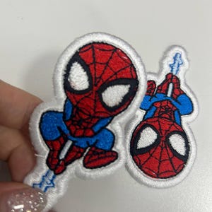 Embroidered Spider Man Patch Set, Cute 2026 Marvel Superhero Iron On Patch, Cartoon Spiderman Applique for Clothes Bags Hats, Gift for Fans image 4