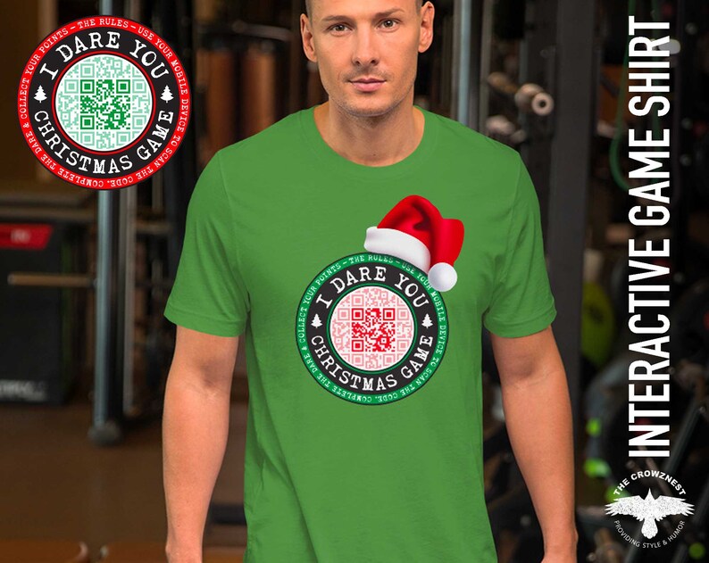 Unisex INTERACTIVE I Dare You Christmas Game Premium T-Shirt image 1