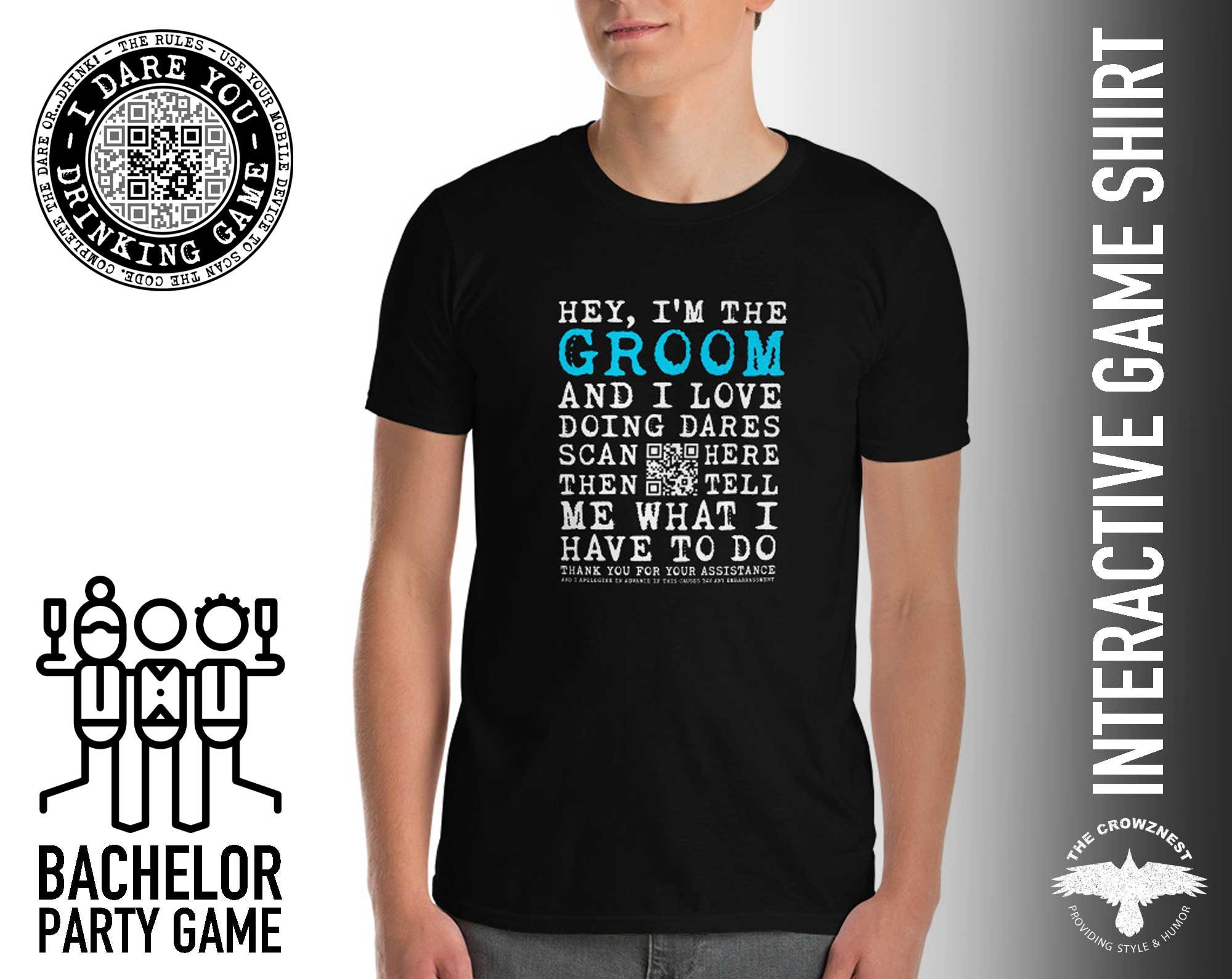 INTERACTIVE Wedding Bachelor Party Game GROOM T-shirt I Dare - Etsy