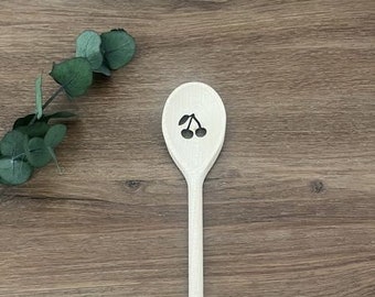 Cooking spoon with cherry / fruit motif