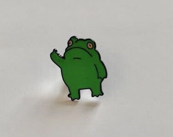 Pin, button, badge, enamel - frog, toad