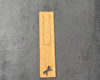 Wooden bookmark (oak) - Horse