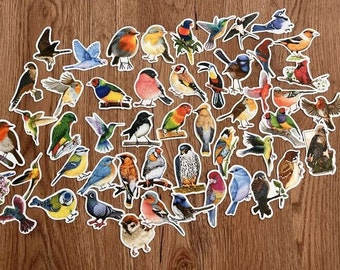 Vogelstickers - stickers - waterdicht en zeer stabiel - 25 stuks - voor dagboek, scrapbooking