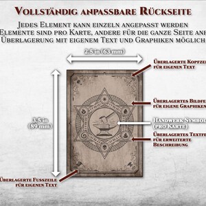 Puede incluir: Una plantilla de dorso de tarjeta personalizable con un dise&ntilde;o vintage. El dorso de la tarjeta presenta un estallido de estrellas con un yunque y un martillo de herrero en el centro. La plantilla permite agregar texto y gr&aacute;ficos en la parte superior, inferior y central de la tarjeta.