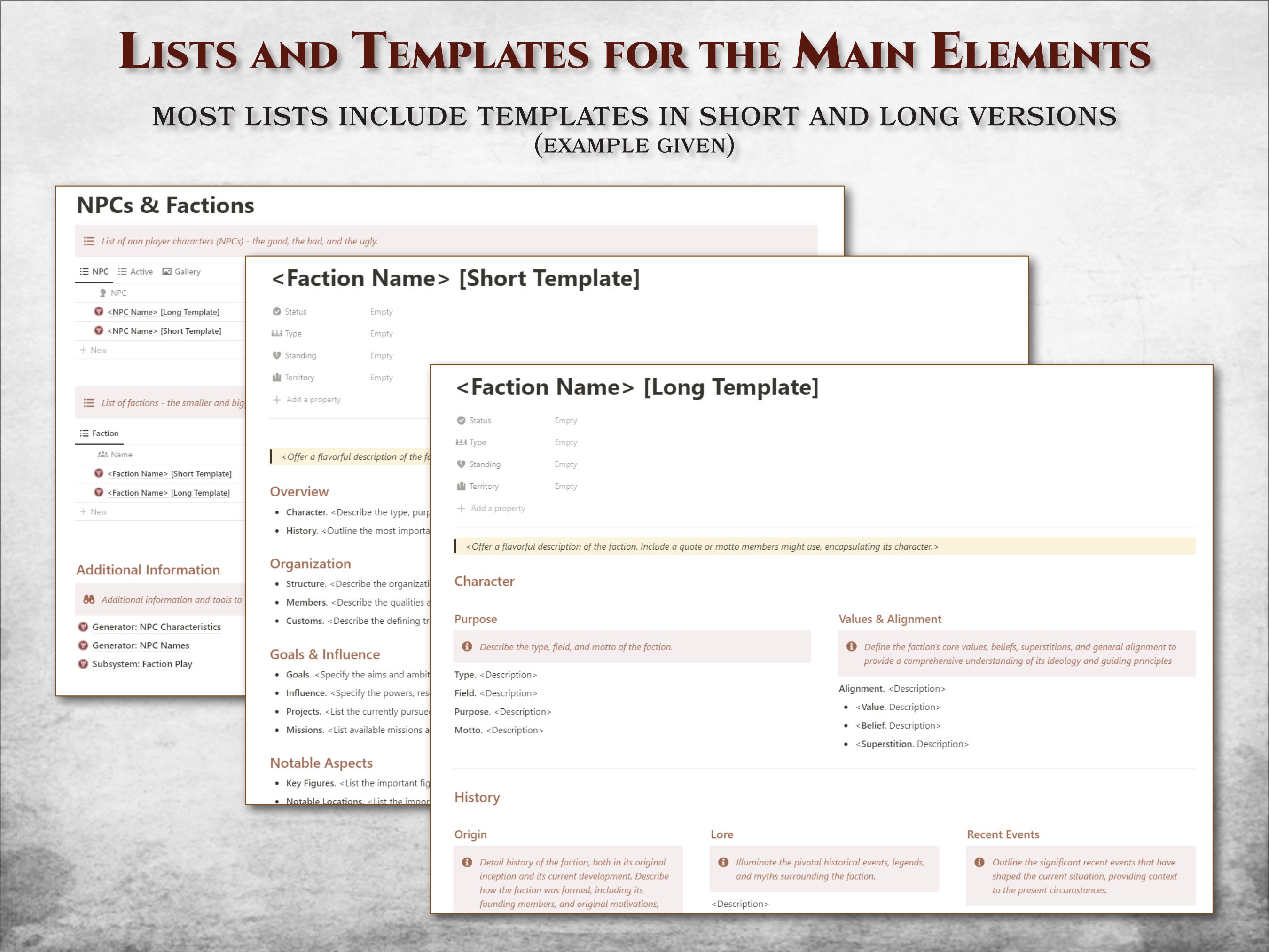 Dnd Campaign Planner RPG Notion Template Worldbuilding Organizer DM ...