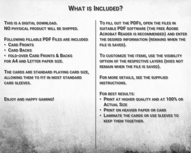 Dnd Magic Item Cards PDF Fillable Customizable Printable Etsy