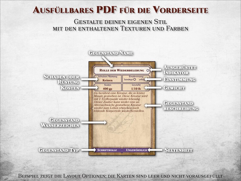 May include: A printable PDF template for creating a character sheet for a role-playing game. The template includes fields for name, stats, equipment, and description. The template is designed to be filled out by hand.