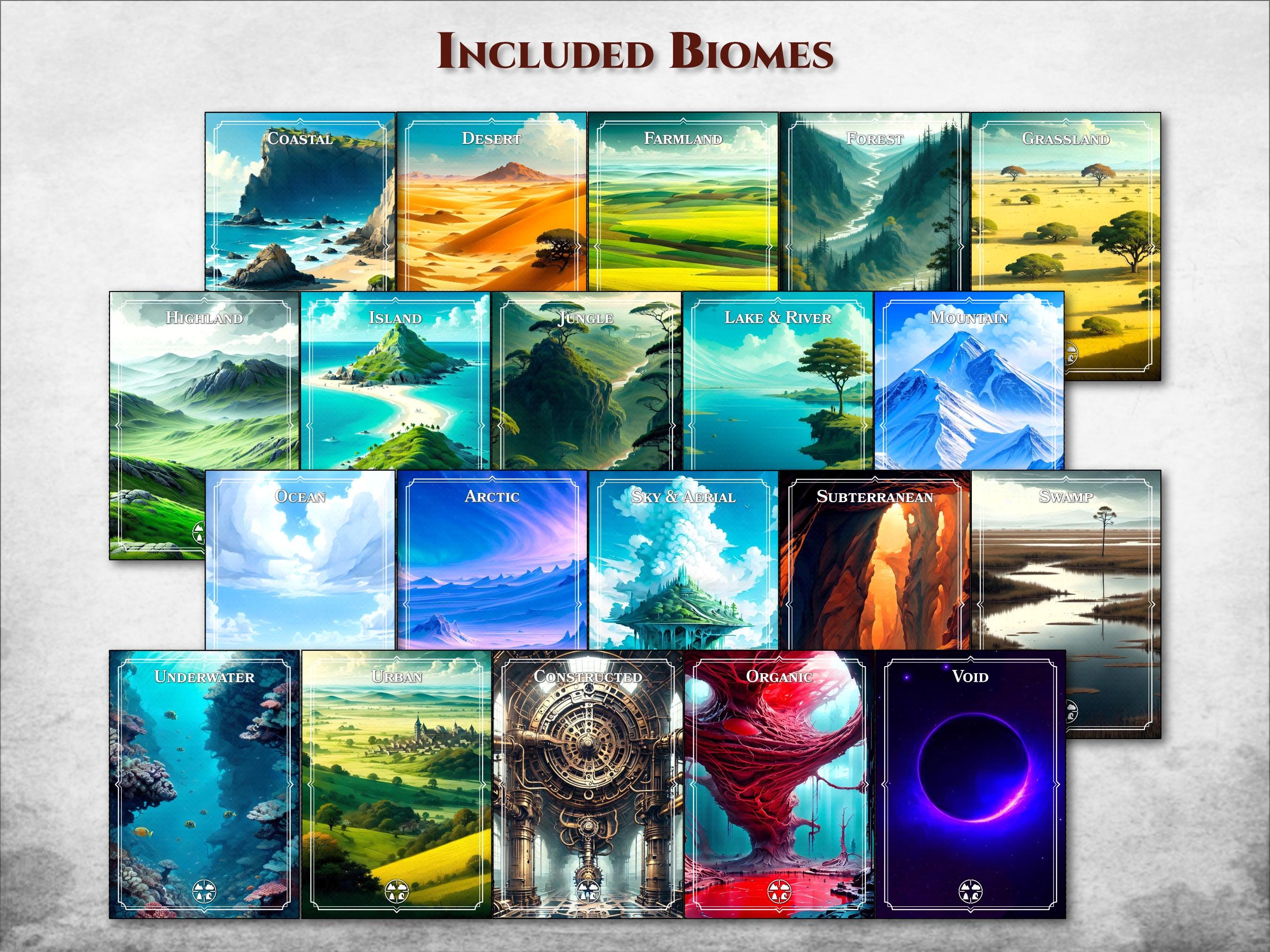 Biome Cards.pdf Dnd Biome Weather Cards Climate Cards PDF Weather Effects Printable ...