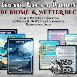 DnD Gelände Karten Wetter Karten Biom Karten Klima PDF Wetter Effekte druckbar Zubehör Dungeon Master Geschenk Dungeons and Dragons D&D 5e