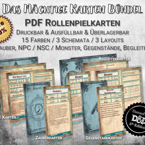 Dnd 5e Karten Etsy UK