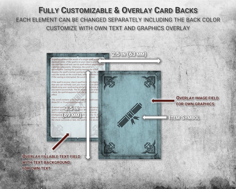 Dnd Magic Item Cards PDF Fillable Customizable Printable Etsy