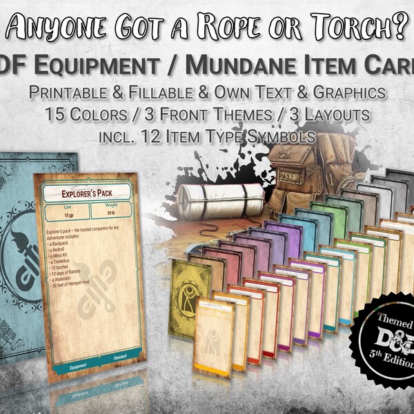 Dungeon Equipment Etsy