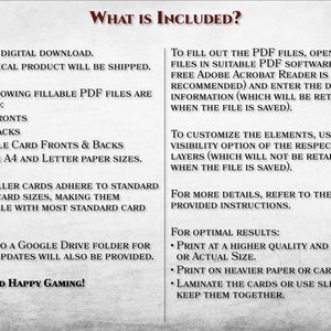Dnd Magic Item Cards PDF Fillable Customizable Printable Accessory ...