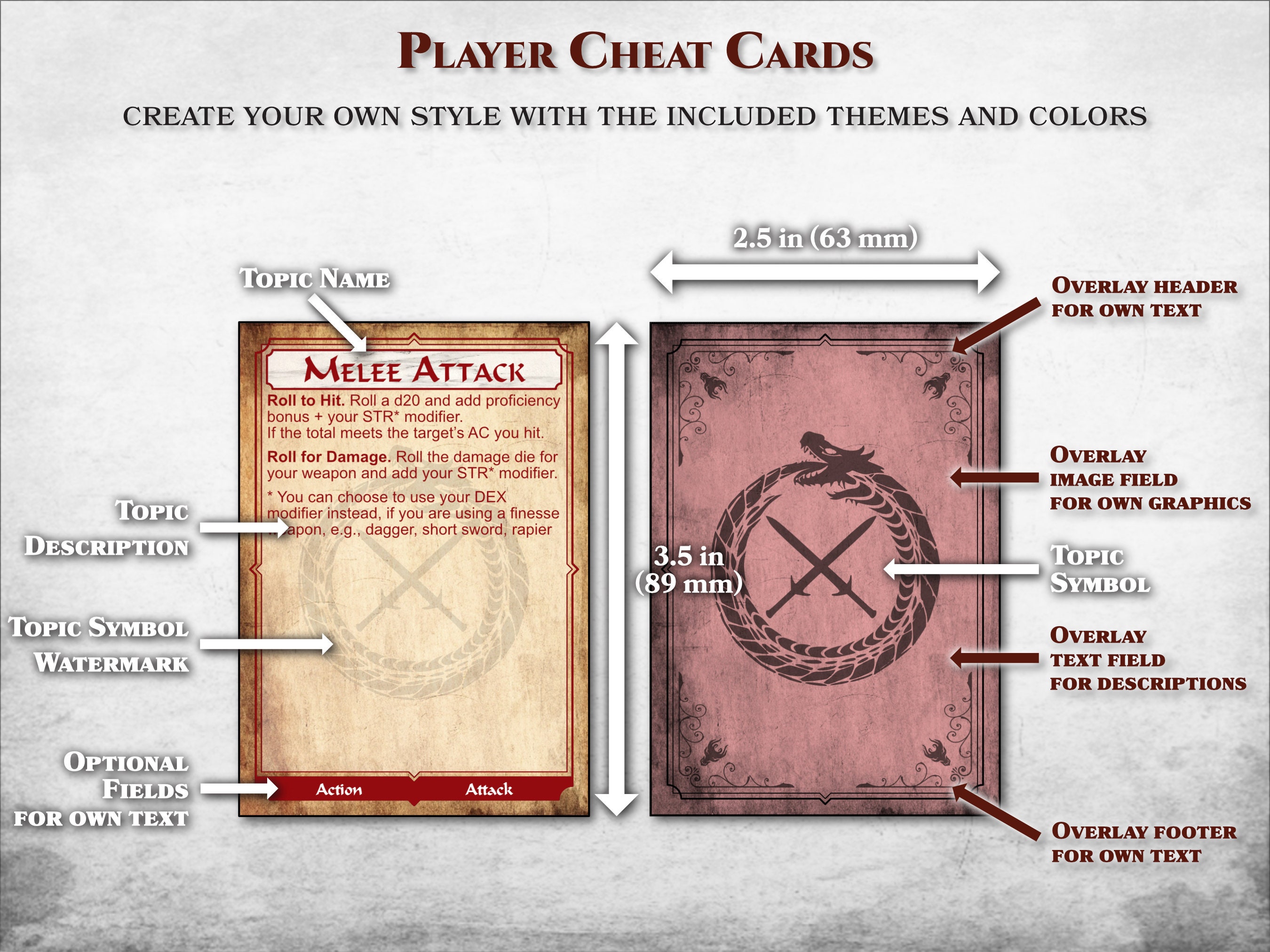 Dnd Player Card Bundle PDF Fillable Activity Tracker Conditions Cheat ...