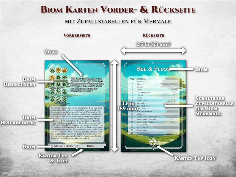 DnD Gelände Karten Wetter Karten Biom Karten Klima PDF Wetter Effekte druckbar Zubehör Dungeon Master Geschenk Dungeons and Dragons D&D 5e bild 2