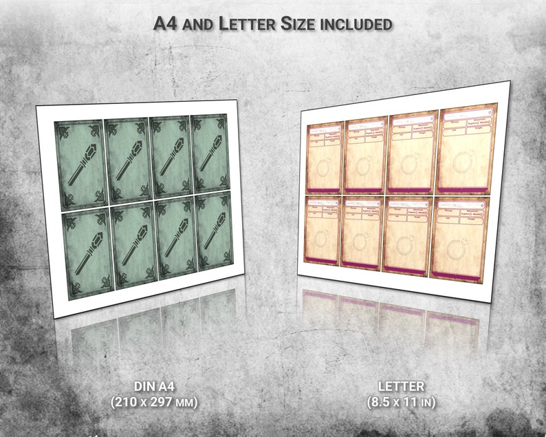 Dnd Magic Item Cards PDF Fillable Customizable Printable Etsy