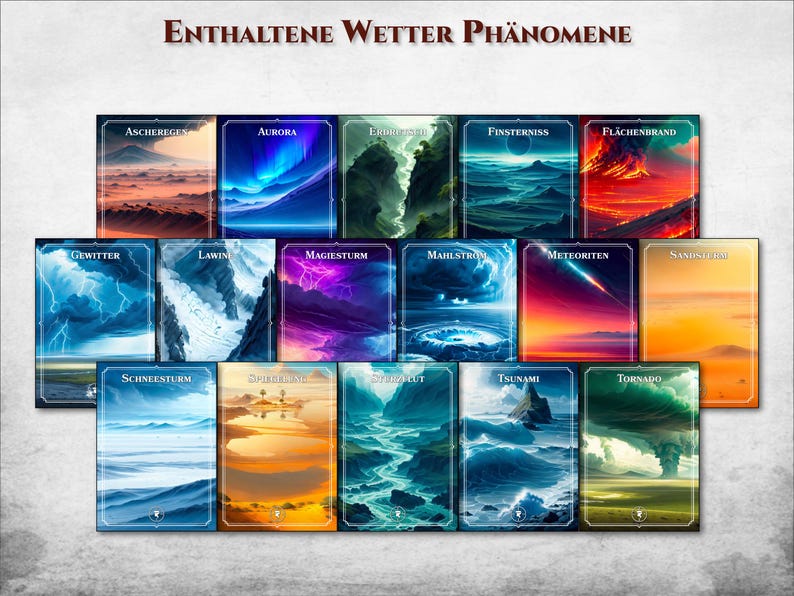 DnD Gelände Karten Wetter Karten Biom Karten Klima PDF Wetter Effekte druckbar Zubehör Dungeon Master Geschenk Dungeons and Dragons D&D 5e bild 7