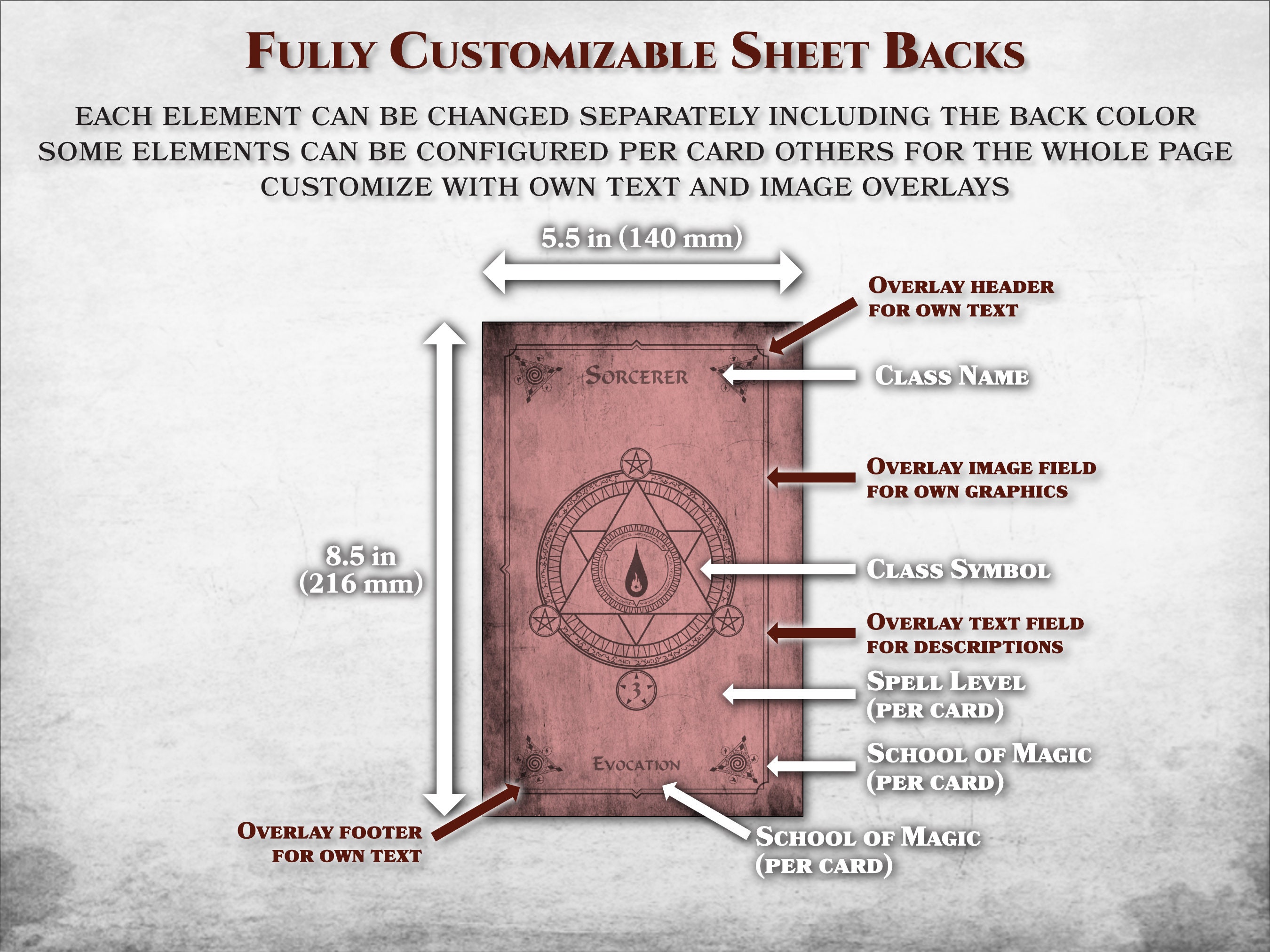 Dnd Spell Book Pages Sheets PDF Fillable for Every Class Customizable ...