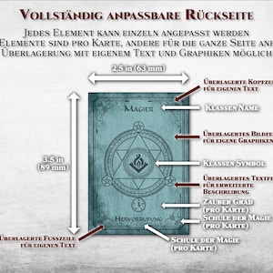 DnD Zauber Karten PDF ausfüllbar alle Klassen anpassbar druckbar Zubehör Dungeon Master Geschenk Dungeons and Dragons D&D 5e image 3