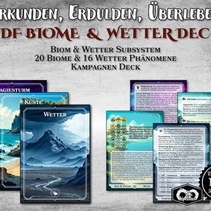 DnD Gelände Karten Wetter Karten Biom Karten Klima PDF Wetter Effekte druckbar Zubehör Dungeon Master Geschenk Dungeons and Dragons D&D 5e