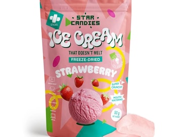 Erdbeeren Gefriergetrocknete Eis: Knuspriger Reise Snack (50g)