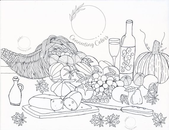 Cornucopia Vegetables Coloring Pages