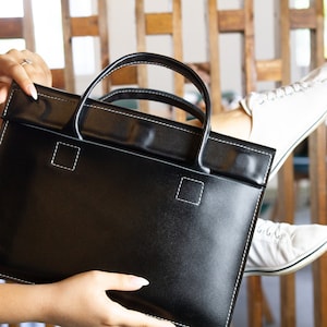 Sacoche pour ordinateur portable personnalisée pour femme, Sacoche pour ordinateur portable en cuir pour femme, Porte-documents en cuir pour ordinateur portable, Sacoche pour ordinateur portable en cuir 14 pouces, Sacoche pour ordinateur portable en cuir pour femme