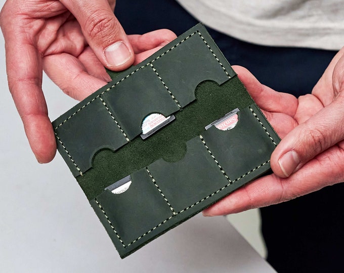 Leather memory card case, Custom memory card holder, SD card holder, Micro SD card holder, SIM card holder, Xqd card holder