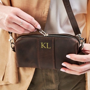 Kleine Leder Umhängetasche für Frauen, Leder Mini Crossbody Bag, Kleine Crossbody Geldbörse, Kleine Schultertasche Frauen, Kleine Taschen Benutzerdefinierte