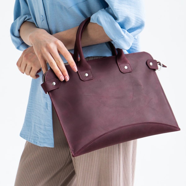 Bolso portátil de cuero para mujer, Bolso portátil de cuero de 17 pulgadas, Bolso portátil para mujer, Bolso macbook de cuero para mujer, Bolso portátil de 14 pulgadas, Bolso portátil 15.6