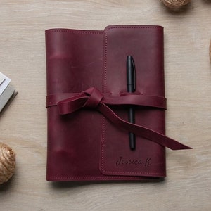 Personalized leather binder, Leather binder a4, Leather binder 3 ring, Leather binder a5 6 ring, Leather binder no zipper, Binder cover