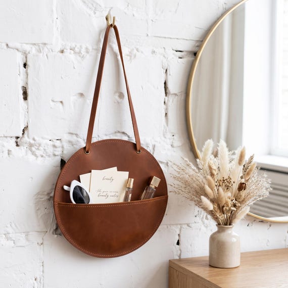 Leder Organizer, Wand Organizer, Hänge Organizer, Mail Halter, Wand Tasche, Eintrag Organisator, Wand Mail Organizer, Magazin Organizer