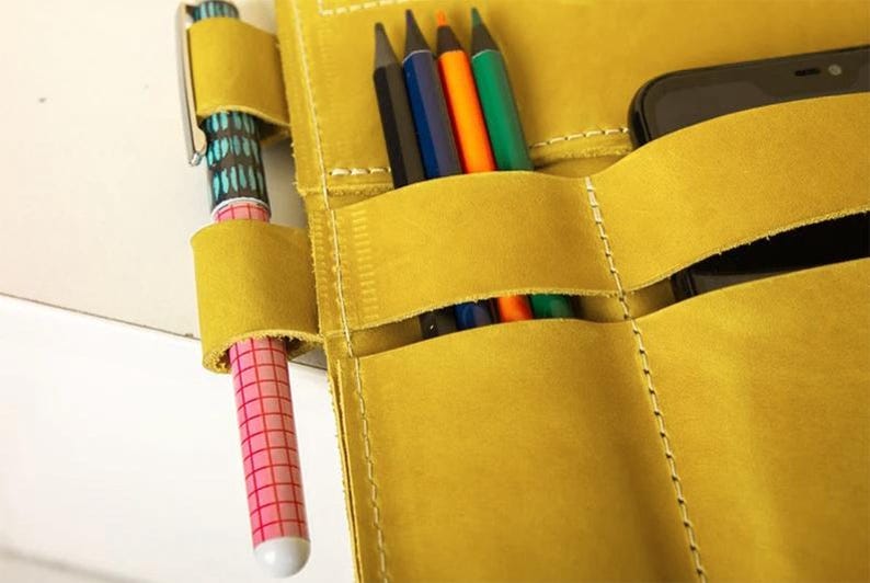 Leather Leuchtturm1917 cover, Custom Leuchtturm cover, Leather notebook cover with pen holder, Leather notebook cover A5, A4, Planner cover image 9