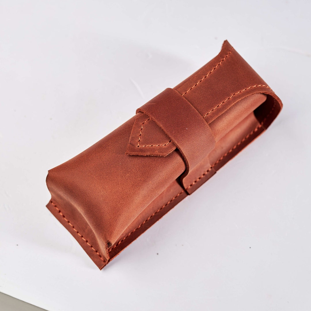 Leather Case for Shaving Brush, Personalized Shaving Brush Case, Wet