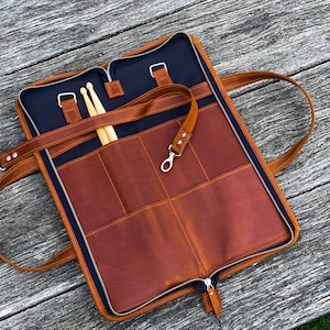 Leather drumstick bag,Leather drum stick bag,Custom drumsticks bag,Leather drumstick holder,Drumstick case,Personalised drumstick bag