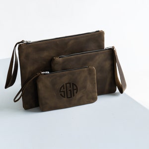 Gepersonaliseerde make-uptas, make-uptas op maat, make-uptas met naam, leren make-uptasje, make-uptasje dames, monogram make-uptasje
