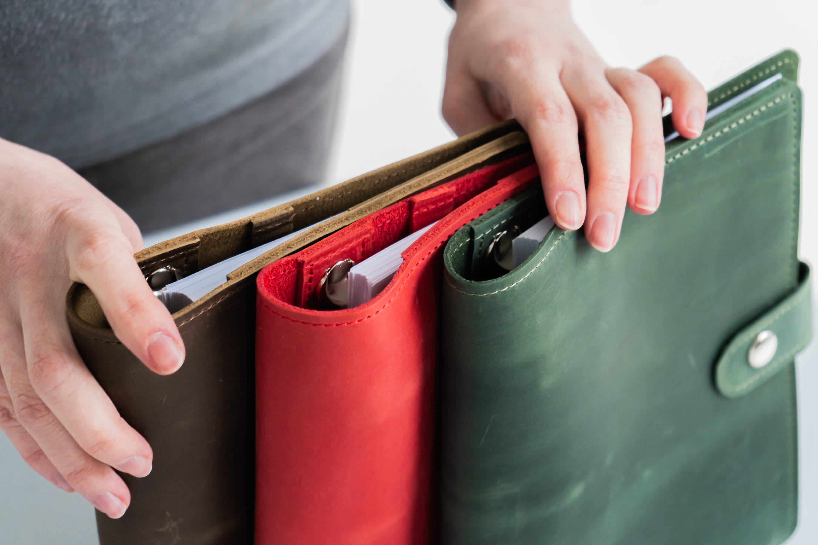 Leather 3 Ring Binder Personalized Leather Portfolio Binder 3 Etsy