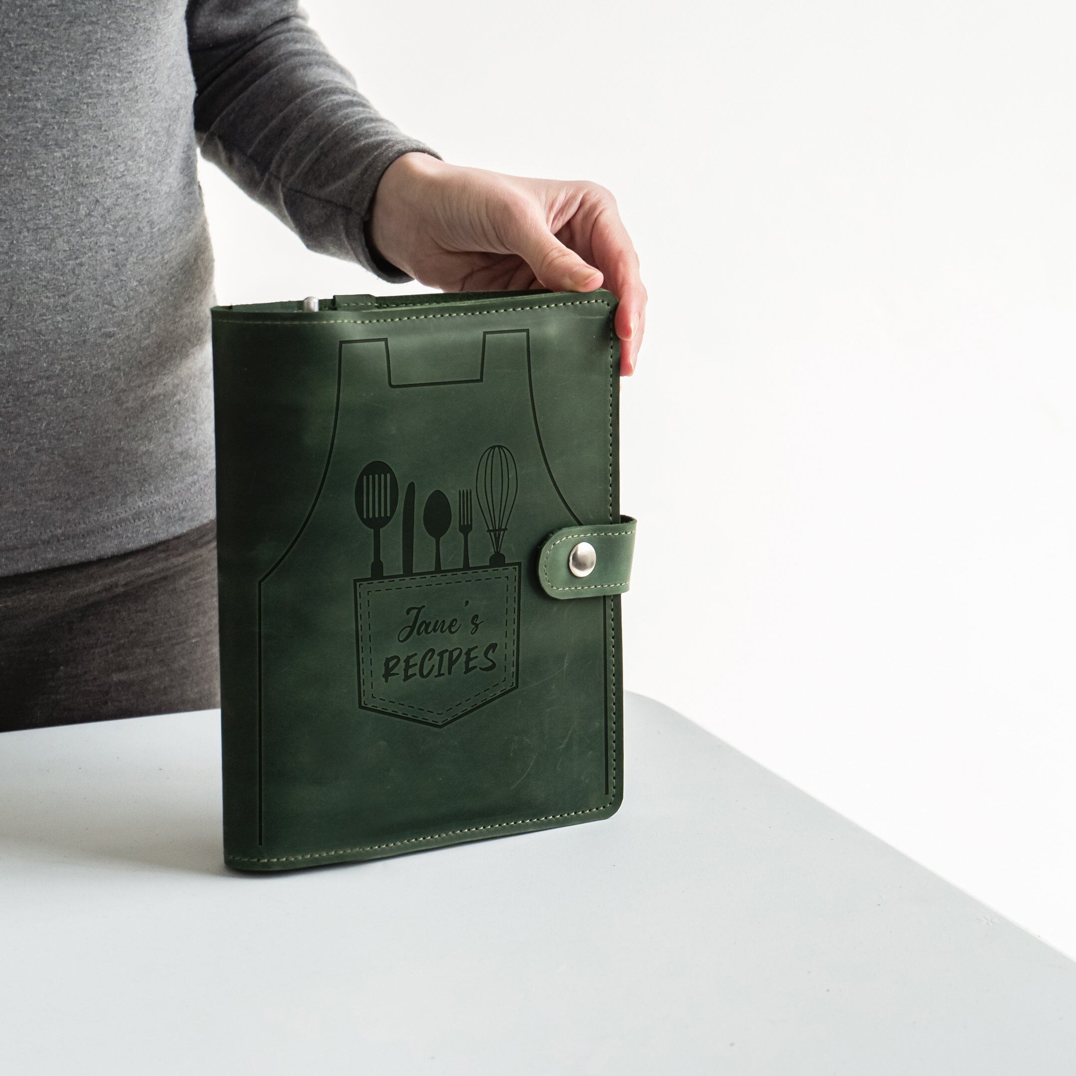Leather Recipe Binder 3 Ring Recipe Binder A5 Recipe Binder Etsy
